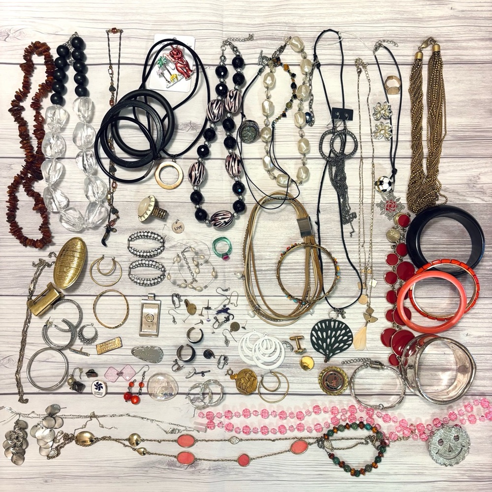 Upcycle Craft Jewelry Lot For Repair Necklaces Bracelets Earrings Rings